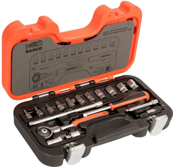 Productafbeelding Bahco 1/4 Staafeind ratelset, 65 stuks (1/4")