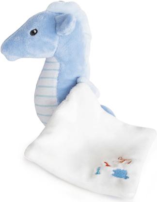 Image du produit Doudou et Compagnie Hippocampe avec son doudou, bleu 17cm (MQ2) **