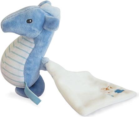 Image du produit Doudou et Compagnie Hippocampe avec son doudou, bleu 17cm (MQ2) **