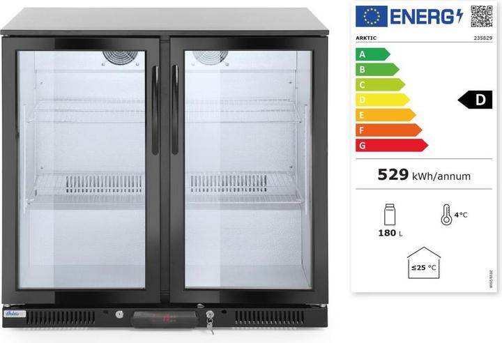 Immagine prodotto Hendi Frigorifero da bar a doppia porta 200 l 230V 160W (180 l)