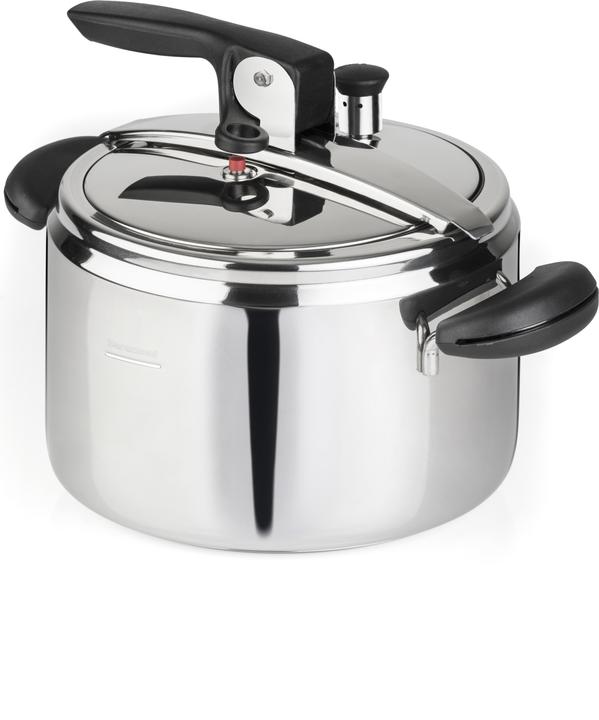 Barazzoni Pentola a Pressione 5L Amelia + (22 cm, Cucina a vapore, Acciaio inossidabile)