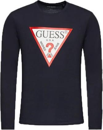 Produktbild Guess Herren CN LS ORIGINAL Logo Shirt, Navy/Weiss/Rot/Schwarz, XL (XL)