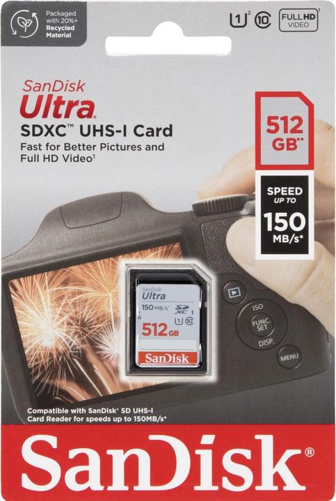 Immagine prodotto SanDisk Ultra (512 GB, SDXC, U1, UHS-I)