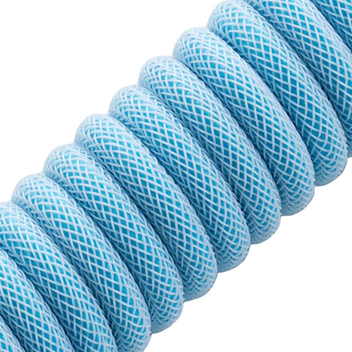 Actual product image CableMod Pro Coiled Keyboard Cable USB-C to USB Type A, Blueberry Cheesecake (1.50 m, USB 2.0)