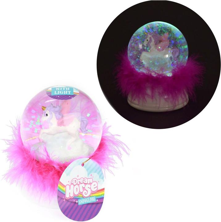 Image du produit Toi-Toys Dream Horse Boule à neige Licorne avec plumes et lumière