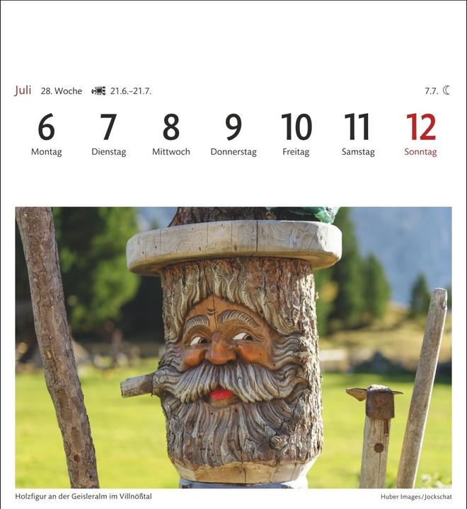 Actual product image Harenberg Südtirol Sehnsuchtskalender 2026 - Wochenkalender mit 53 Postkarten (Hardcover, German)