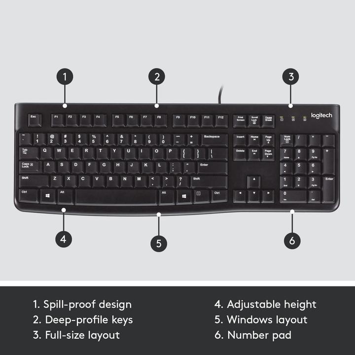 Actual product image Logitech K120 (CH, Cable)