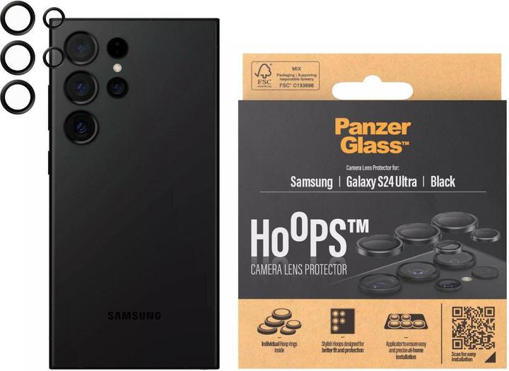 Produktbild PanzerGlass Hoops Camera Lens Protector (1 Stück, Samsung Galaxy S24 Ultra)