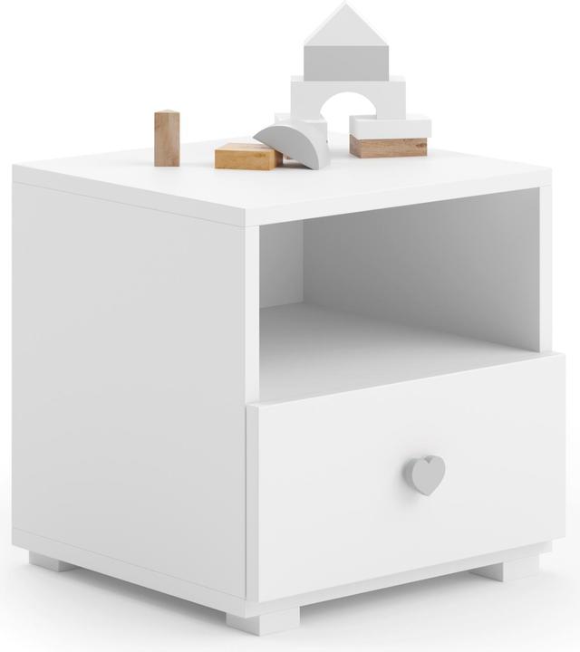 ADRK Furniture Table de nuit avec tiroir EMI (37 x 37 x 37 cm)