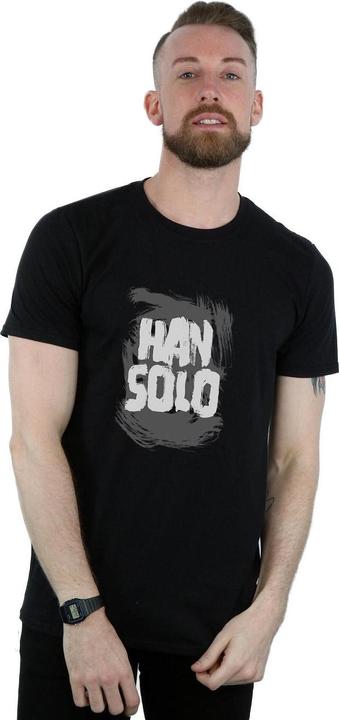 Actual product image Star Wars Mens Han Solo Text T-Shirt (XL)