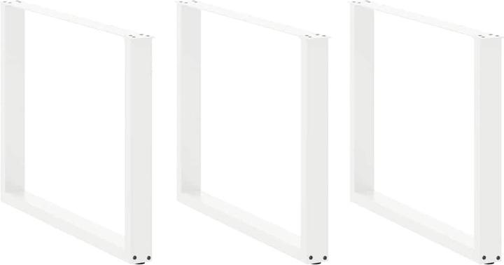 Image du produit VidaXL Pieds de table basse en U 2 pcs. Blanc 100x(72-73) cm Pied de table en acier