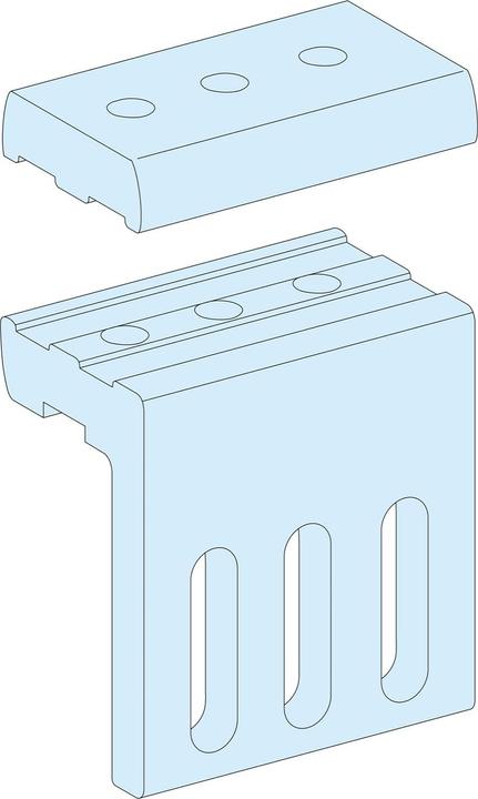 Image du produit Schneider Electric Plaque d'assemblage 4000A pour rails horizontaux/verticaux de 10 mm, plate LVS04637