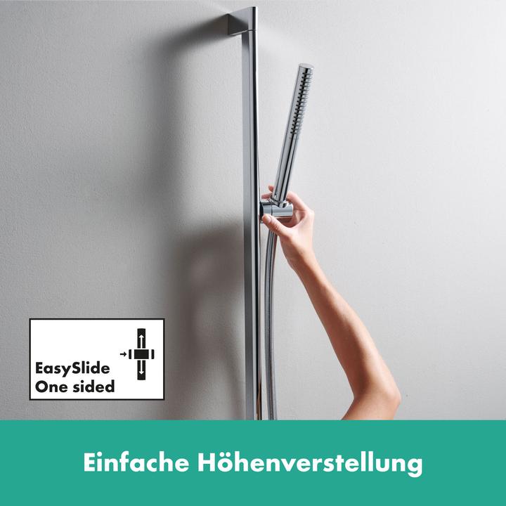Produktbild hansgrohe Unica Duschstange S Puro 90 cm, Easy Slide Duschkopfhalter, Isiflex Duschschlauch 160 cm
