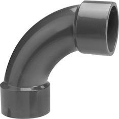 Produktbild Profec PVC Bogen 90°, Klebemuffe aus Spritzguss hergestellt - 40 mm