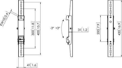 Produktbild Vogels PFS 3304 Display-Adapterstrips (Boden, Wand, Decke, 75", 80 kg)