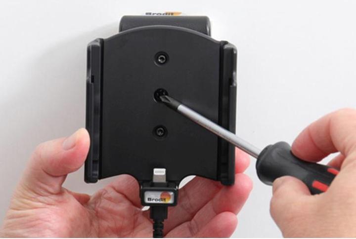 Actual product image Brodit Holder active Apple iPhone 12/12 Pro with USB cable