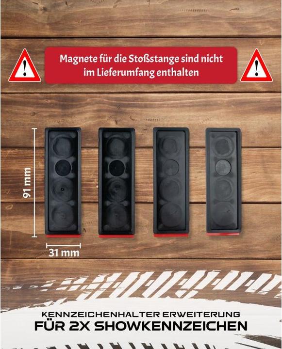 Actual product image Ivality Number Plate Holder Magnet Extension Show Number Plate (Front + rear, Universal)