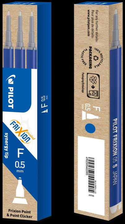 Image du produit Pilot FriXion Refill Point Set à 3 (Recharger, Bleu, 0.30 mm)
