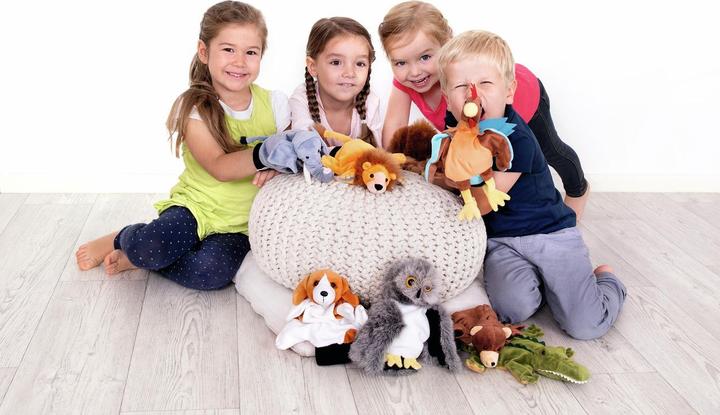 Actual product image Beleduc Hand puppet tiger redesign