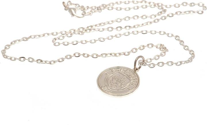 Image du produit Manchester City FC Collier et pendentif en argent plaqué Crest (Matériau 100% synthétique)
