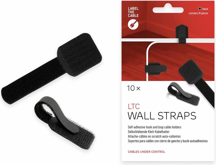 Image du produit Label-the-cable LTC Wall Velcro Cable Ties, pack of 10 (Serre-câbles velcro, 90 mm, 10 pcs)