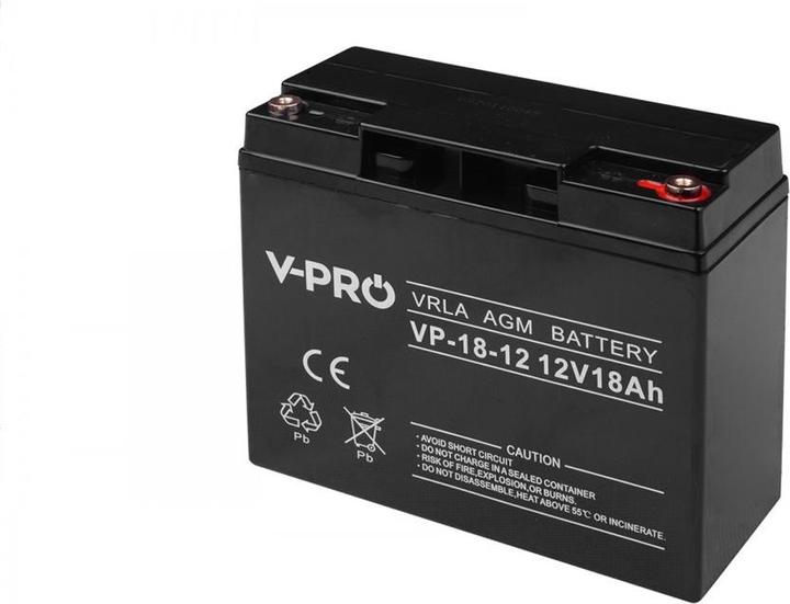 Actual product image Lean Toys AGM gel battery for the car for a 12V18Ah battery (12 V)