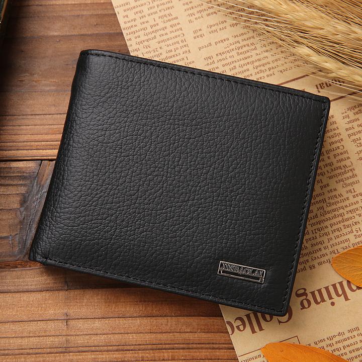 Produktbild Noya Echtleder Geldbörse Fashion Portemonnaie mit 14 Fächern - Schwarz (115x97mm)