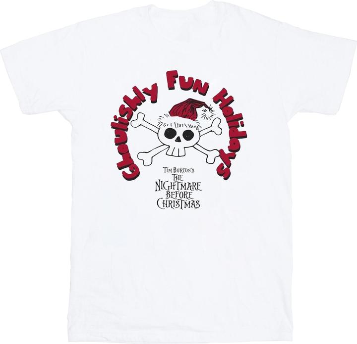 Actual product image Disney Womens/Ladies The Nightmare Before Christmas Ghouishly Fun Holidays Cotton Boyfriend T-Shirt (M)