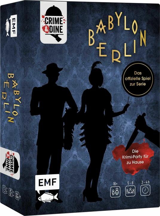 Actual product image Crime & Dine – Das Krimi-Dinner-Set: Babylon Berlin – Das offizielle Spiel zur Serie! (German, Business Elephant Paperdice Solutions GmbH, 2022)