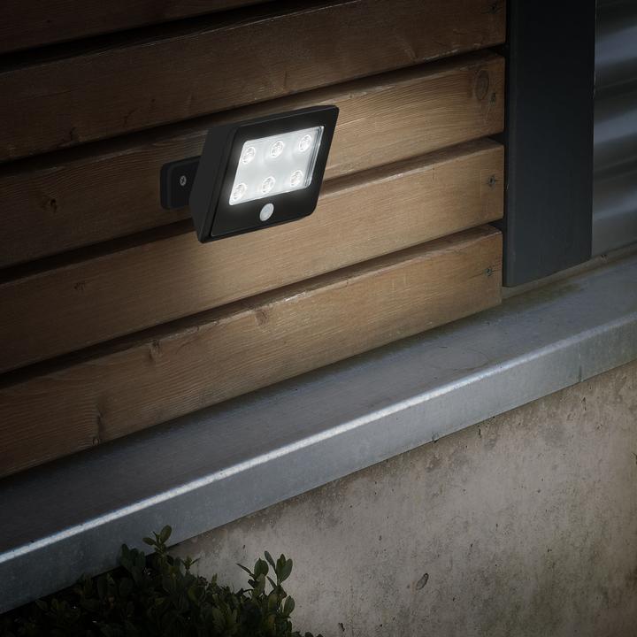 Image du produit Briloner Lampe LED d'extérieur, capteur, noir, 6xLED/0,06W (7 lm)
