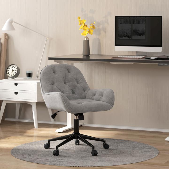 Image du produit Vinsetto Bürostuhl höhenverstellbar mit Wippfunktion und Rollen