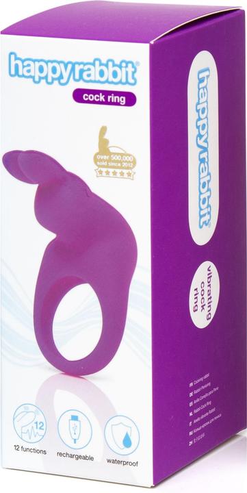 Image du produit Happy Rabbit Anneau Vibrant Rechargeable Cock Rabbit Purple (3 cm)