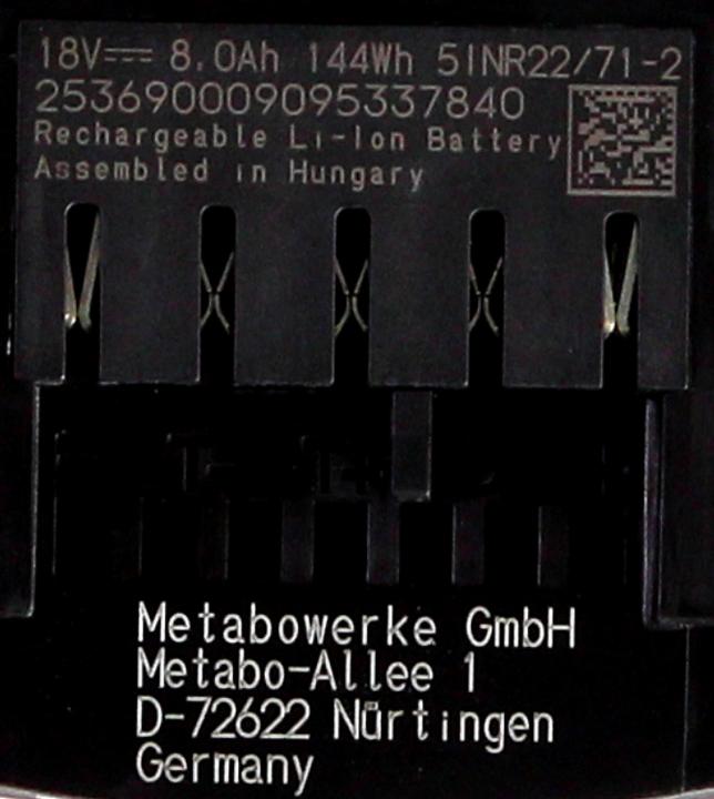 Produktbild Metabo Akkupack (18 V)