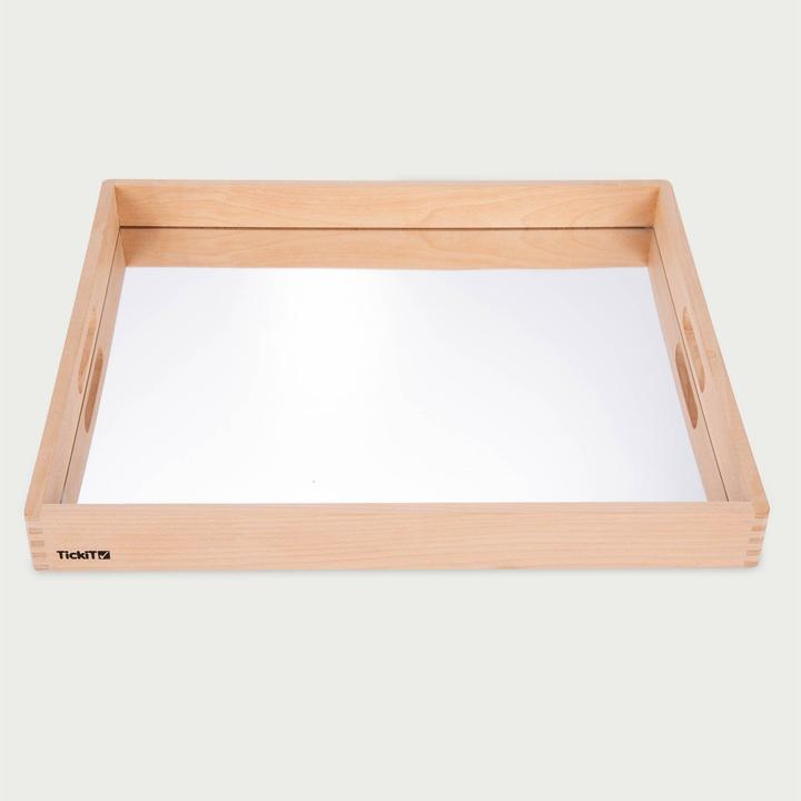 Actual product image TickiT Wooden tray box with mirror base (French, German, English, Italian)
