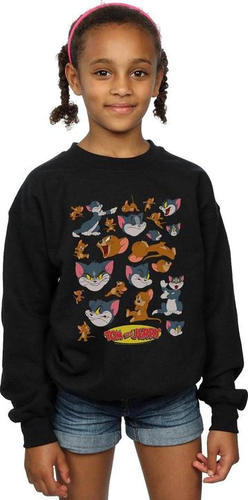 Actual product image Tom & Jerry Girls Many Faces Sweatshirt (116)