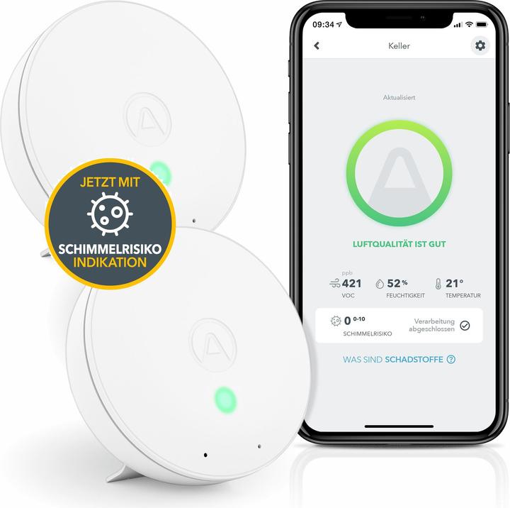 Produktbild Airthings 2x Wave Mini Raumluft-Sensor