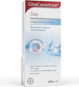 Bayer GineCanesfresh Intimpflege-Gel Tägliche Intimhygiene mit Lotusblütenextrakt, Glycin und Laktose (400 ml, Intimgel)