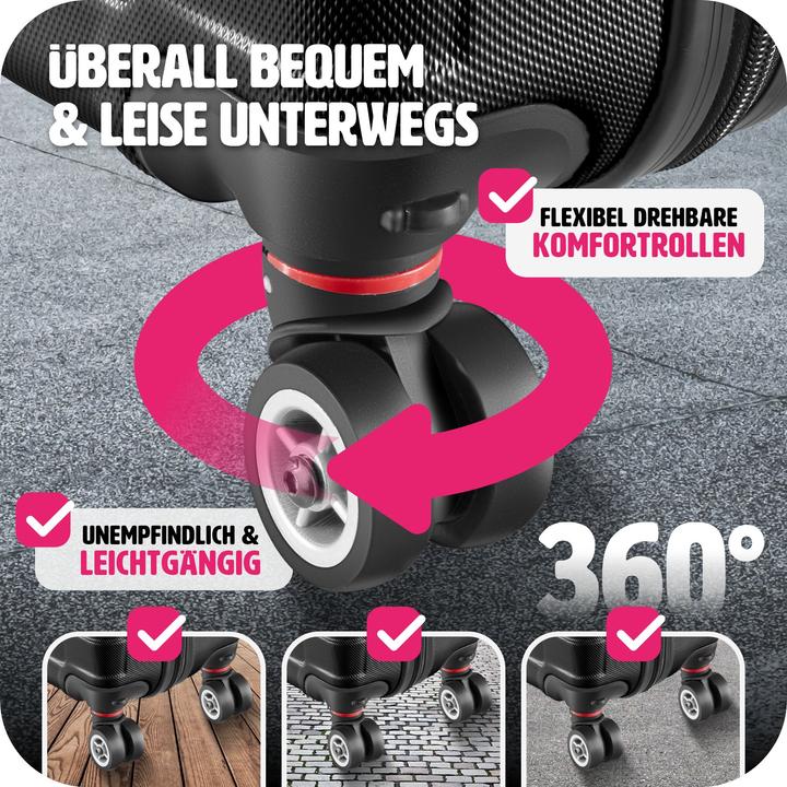 Image du produit tectake Jeu de 3 trolleys (98 l, M (50 - 90l), L (90 - 115l))