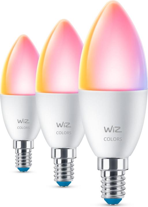Actual product image WiZ 3 ampoules flamme 40 W C37 E14 (E14, 4.90 W, 470 lm, 3 x, F)