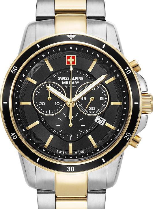 Swiss Alpine Military 7089.9147 Chronograph Herrenuhr 44mm 10ATM (Chronograph, 44 mm)