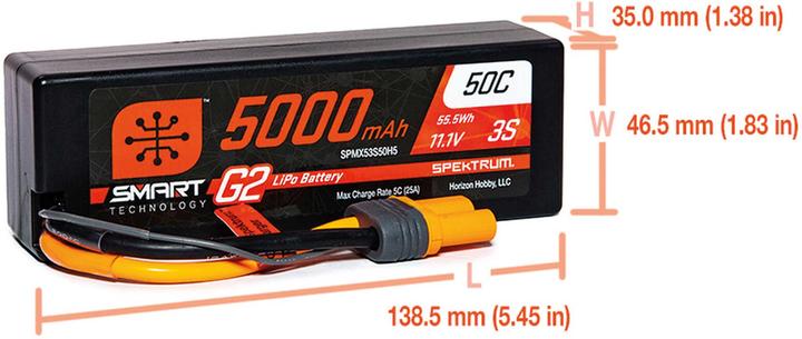 Image du produit Spektrum Smart Powerstage Surface Bundle : 5000mAh 3S LiPo Battery / S155 Charger