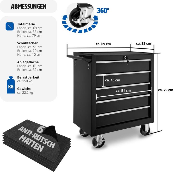 Actual product image tectake Tool trolley (1 x)