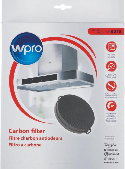 Actual product image Whirlpool CHF210/1, Cooker hood filter, Black, Carbon,, 35 mm, 360 g