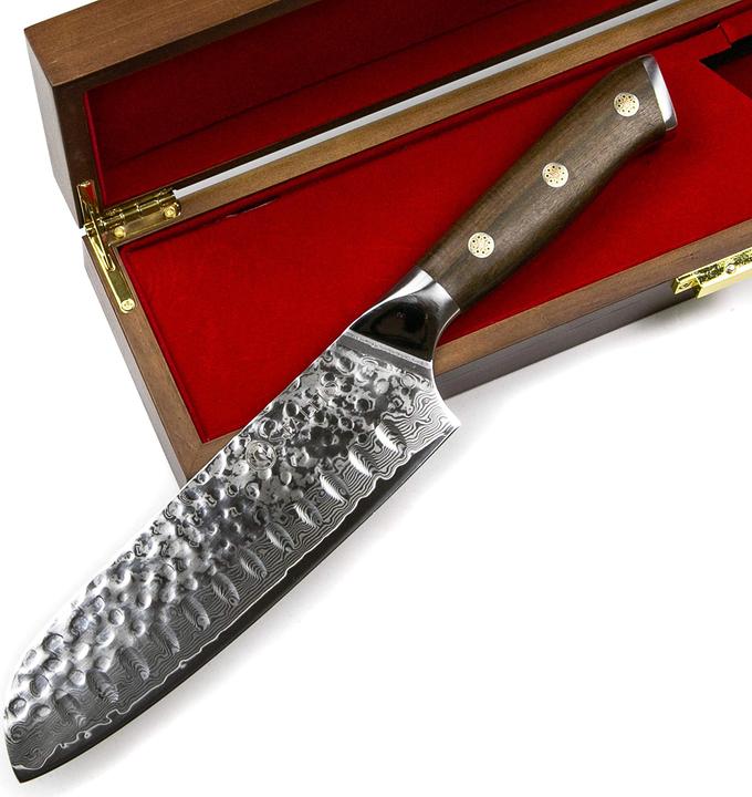 Immagine prodotto Stallion Coltello Damasco, affilatura a V di 10 gradi (17.50 cm)