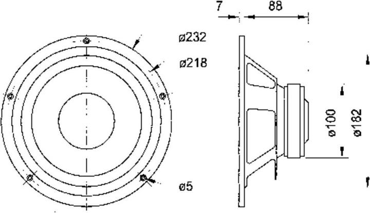 Produktbild Visaton HiFi-Tieftöner W 200 S, 8 Ohm