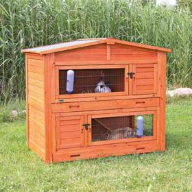Produktbild Trixie natura Kleintierstall, 2 Etagen, 133×120×83cm, grå-grøn