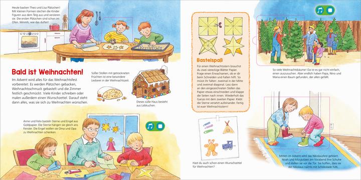 Actual product image Bookii WAS IST WAS Kindergarten Frohe Weihnachten! (German, Astrid Vohwinkel, Benjamin Schreuder, Johann Steinstraat, Andrea Weller-Essers, 2018)