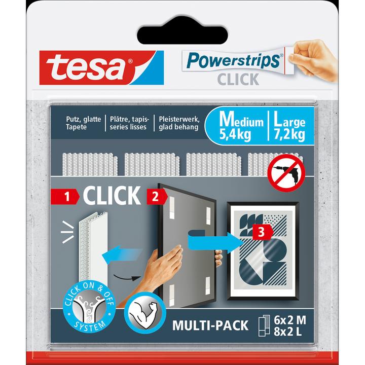 Image du produit tesa Pastilles adhésives velcro Powerstrips