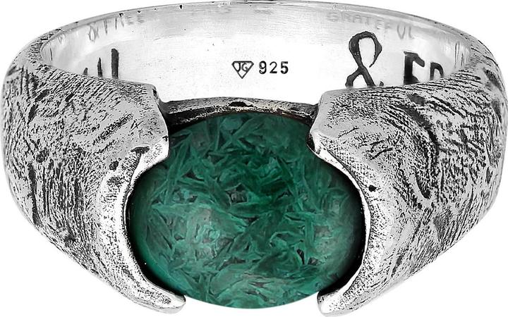 Produktbild Haze & Glory Ring Siegelring Liberty - Afrikanischer Türkis 925 Silber (60, 925 Silber)