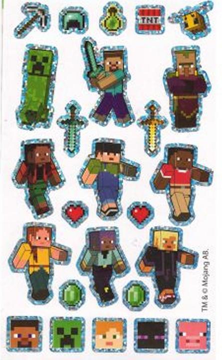 Immagine prodotto Minecraft Personaggi Adesivi Misura Confezione 25